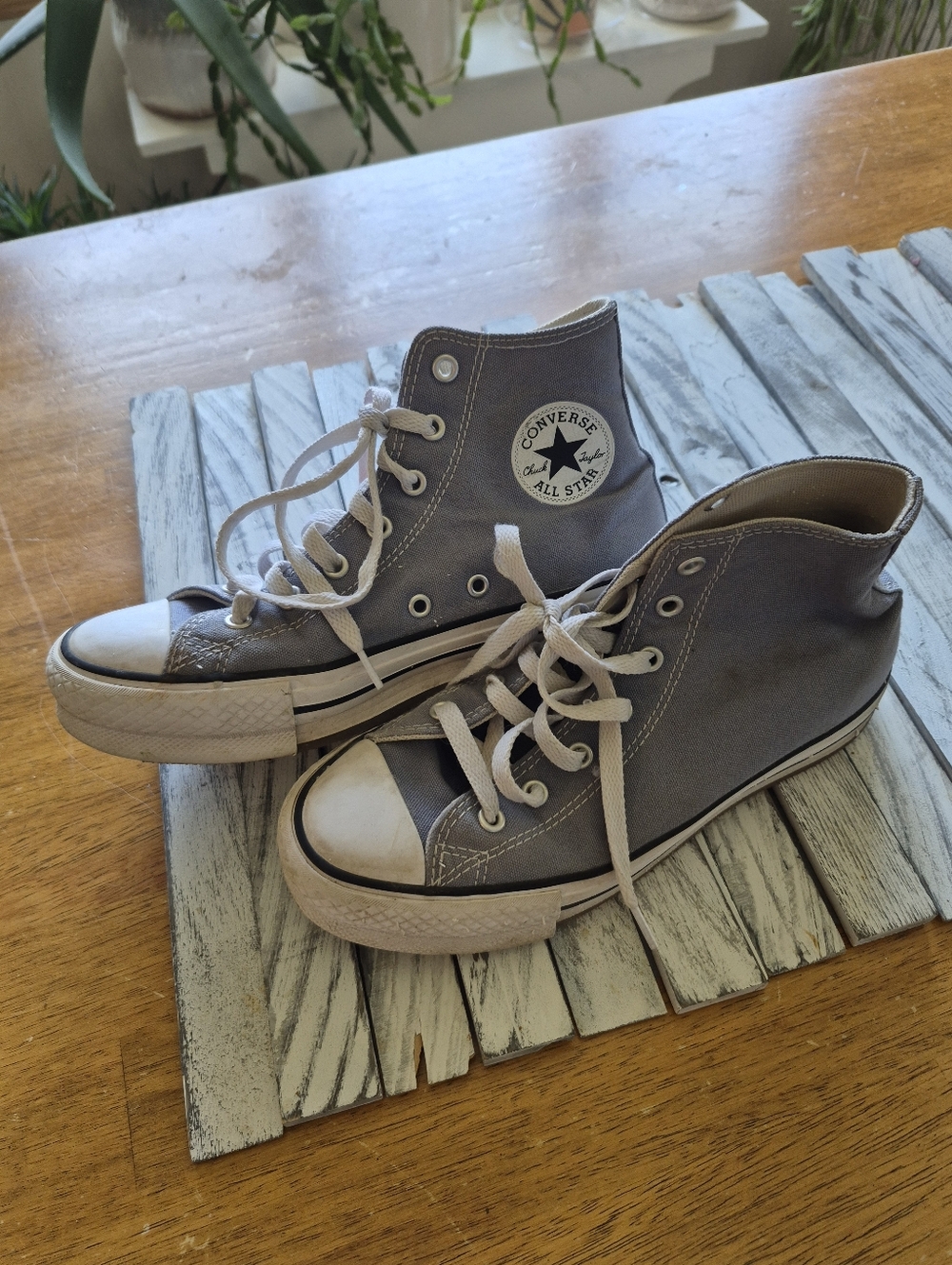 Converse Chuck Taylor All Star High Top Sneakers - Grey/light blue color